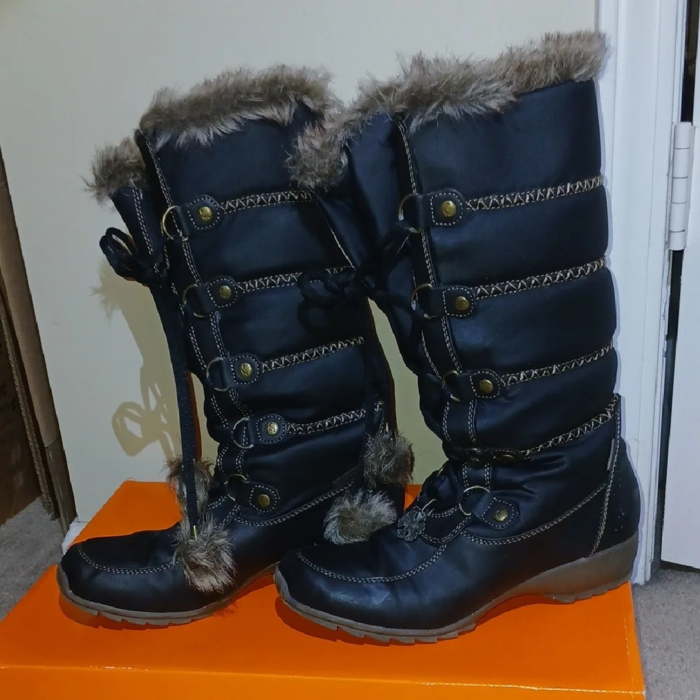 Sporto Waterproof Faux Fur Mid-Calf Winter Boots Women's 8
